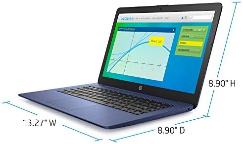 HP Stream 14-inch Laptop, Intel Celeron N4000, 4 GB RAM, 64 GB eMMC, Windows 10 Home in S Mode With Office 365 Personal For 1 Year (14-cb185nr, Royal Blue) - Image 4