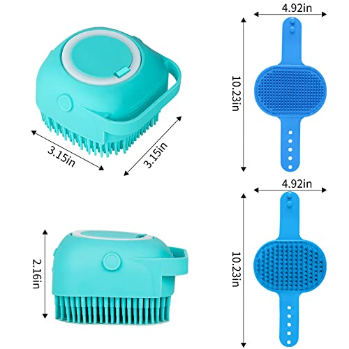 Comotech 3PCS Dog Bath Brush | Dog Shampoo brush | Dog Scrubber for Bath | Pet-Dog Bath Massage Brush Scrubber | Dog Shower/Grooming/Washing Brush Father (Blue Blue Blue) - Image 6
