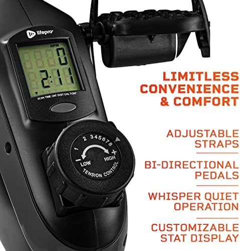 LifePro 3-in-1 Under Desk Bike Pedal Exerciser with Resistance Bands, Arm & Leg Mini Exercise Bike Desk Exercise Equipment,Foot Peddler Exerciser for Seniors,Desk Workout Compatible with Fitness App - Image 6