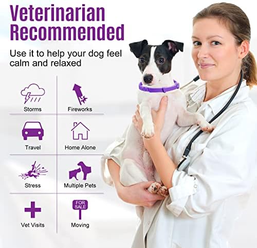 Calming Collar for Dogs, Dog Anxiety Relief, Adjustable Dog Calming Collar, Sustained Release Pheromone, Suitable for All Dogs with Separation Anxiety&Stress&Fear, Easily Fit in New Environment, 4Pcs - Image 4