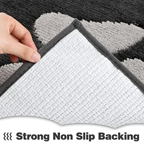 Kmson Indoor Door Mat, Non-Skid/Slip Machine Washable Entryway Rug, Highly Absorbent Microfiber Dirt Trapper Mat for Front Door, Back Door, Muddy Wet Shoes and Paws-24"x36", Dark Grey - Image 5