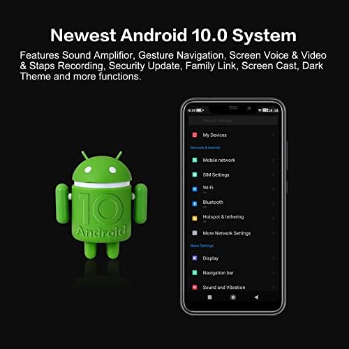 OUKITEL C22 Unlocked Smartphones (2021 New) 128GB/4GB Android 10 Unlocked Cell Phones with Dual Sim 256GB Expandable 5.86'' 4000mAh Face ID + Fingerprint GSM 4G LTE International Phones - Image 2