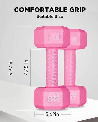 ZTTENLLY Dumbbell Sets - 5/10/15/20/25/36 lb Dumbbells Pair Hand Weights Set of 2 - Easy Grip - Free Arm Weights for Men and Women, Home Gym Exercise Equipment for Workouts Fitness Strength Training - Image 4