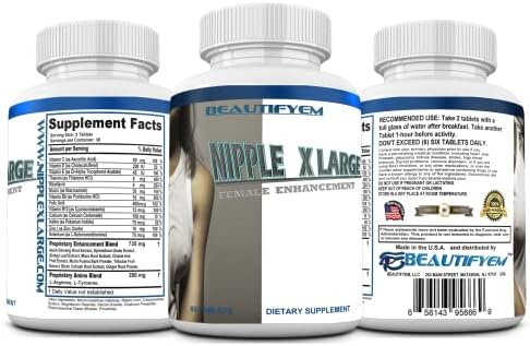 BEAUTIFYEM Nipple X-Large Get Bigger, Fuller, Firmer Nipples and Curved Breasts. Nipple and Breast Enlargement Supplement. 60 Tablets - Image 4