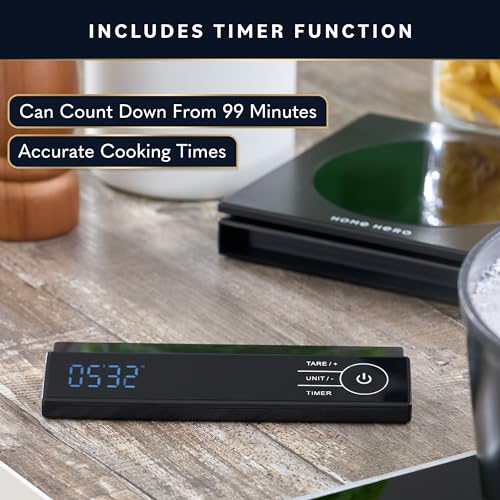 Digital Food Scale, Digital Kitchen Scale - Scale for Food Ounces and Grams, Food Scales Digital Weight Grams and Oz, Kitchen Scales Digital Weight, Digital Scale Kitchen, Food Weight Scale (Black) - Image 3