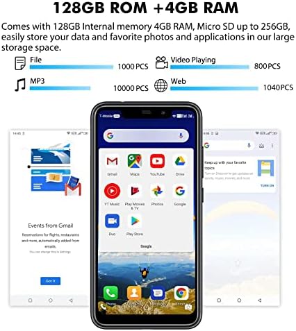 OUKITEL C22 Unlocked Smartphones (2021 New) 128GB/4GB Android 10 Unlocked Cell Phones with Dual Sim 256GB Expandable 5.86'' 4000mAh Face ID + Fingerprint GSM 4G LTE International Phones - Image 3