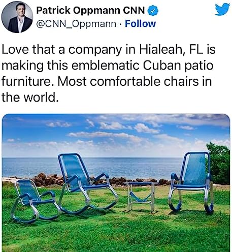 Jimmy's Patio Furniture Cuban Style Aluminum Rocking Chair & Outdoor Camping Chair, Color Blue, sillones cubanos, sillones de suiza, balances cubanos - Image 8