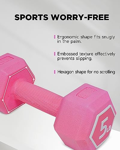 ZTTENLLY Dumbbell Sets - 5/10/15/20/25/36 lb Dumbbells Pair Hand Weights Set of 2 - Easy Grip - Free Arm Weights for Men and Women, Home Gym Exercise Equipment for Workouts Fitness Strength Training - Image 2