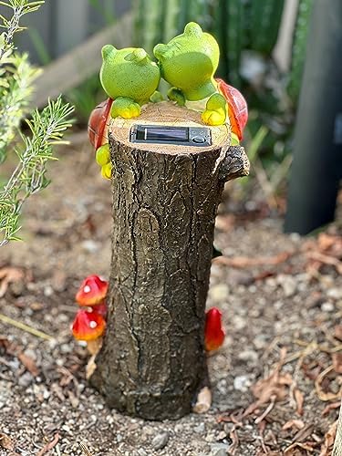 Rayal House Solar Garden Outdoor Statues - Adorable Frog Face Turtles with Solar Lights | Outdoor Decor for Garden, Patio, Yard, and Lawn | Housewarming Gift - Image 6