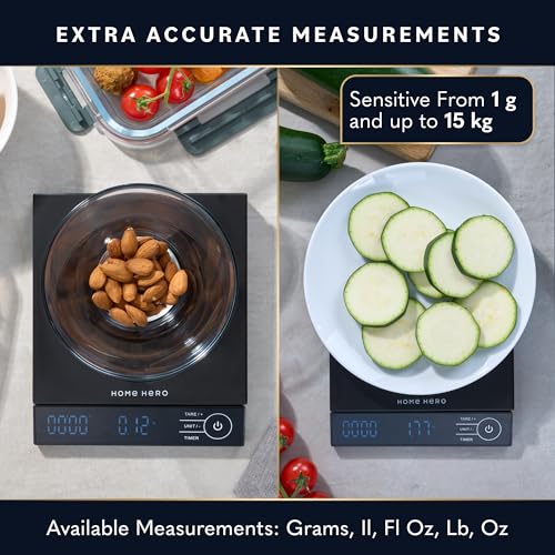 Digital Food Scale, Digital Kitchen Scale - Scale for Food Ounces and Grams, Food Scales Digital Weight Grams and Oz, Kitchen Scales Digital Weight, Digital Scale Kitchen, Food Weight Scale (Black) - Image 5