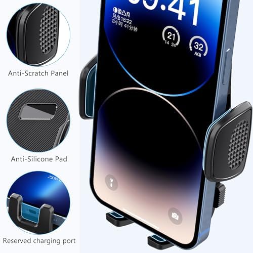 Phone Mount for Car, Phone Holder for Car Windshield Dashboard Window, Gun Mount Hands Free Universal Automobile Cell Phone Holder Fit for iPhone Smartphones - Image 4