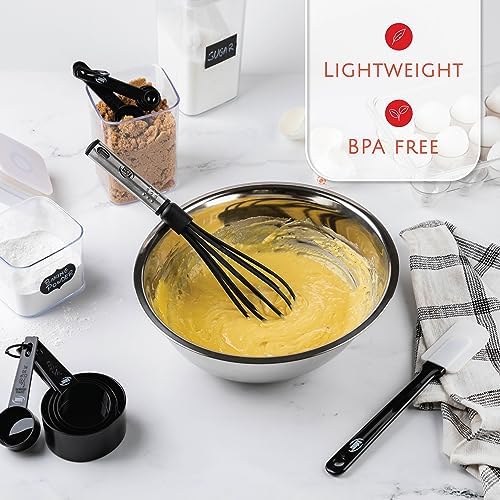 Kitchen Utensils Set Cooking Utensil Sets, Nylon and Stainless Steel Kitchen Gadgets Nonstick and Heat Resistant Home, House, Apartment Essentials Kitchen Accessories Must Haves Pots and Pans set - Image 6