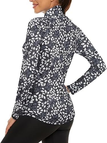 LURANEE Womens UPF 50+ Long Sleeve 1/4 Zip Pullover Athletic Hiking Running Workout Tops - Image 5