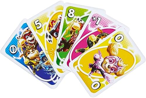 Mattel Games UNO Junior Paw Patrol: The Mighty Movie Kids Card Game for Family Night Featuring 3 Levels of Play - Image 4