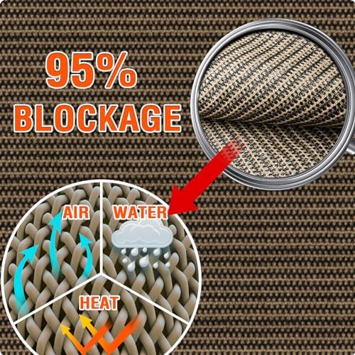 Amagenix Sun Shade Cloth with Grommets 90% Sunblock Shade Tarp, 12' x 16' Pergola Replacement Shade Cover Canopy for Outdoor Patio Garden, Mocha - Image 7