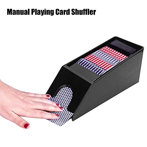 Blackjack Shoe 6 Deck,ANGGREK Blackjack Dealing Shoe Manual Playing Card Shuffler Playing Cards Poker Playing Board Game Tool Accessory Black Blackjack Shoe - Image 2