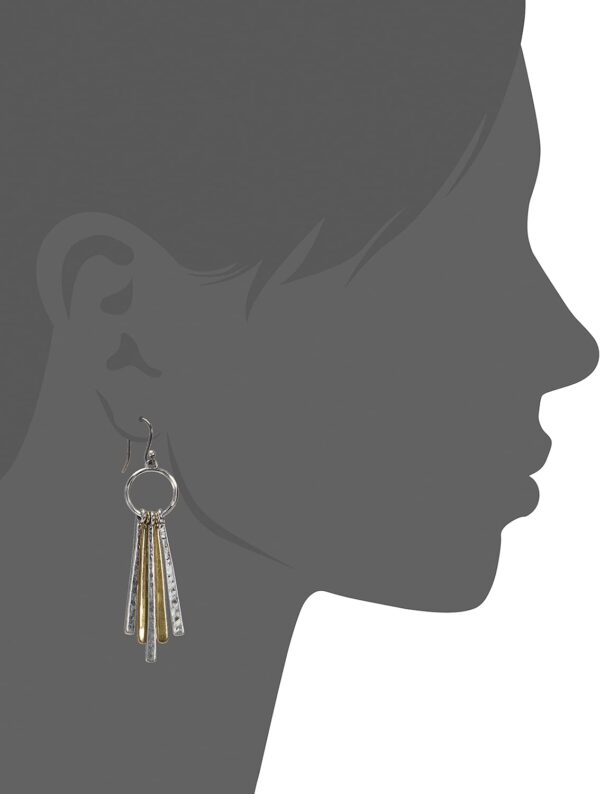 Lucky Brand Metal Paddle Drop Silver Earrings - Image 2