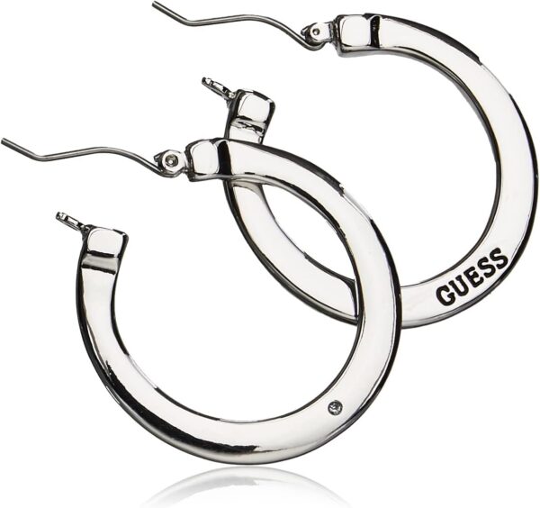 GUESS Basic Logo Hoop Earrings - Image 2