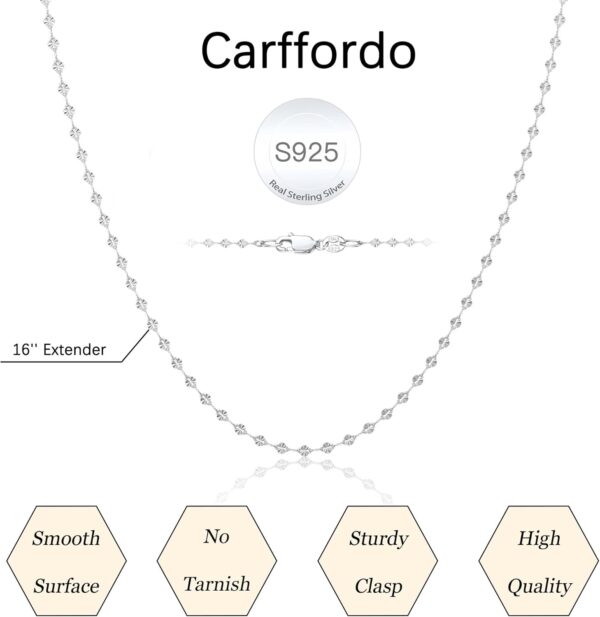 925 Sterling Silver Choker Necklace Figaro Link Chain Necklace for Women Simple Dainty Necklace for Women Minimalist Waterproof Link Silver Necklace Trendy Jewelry Gifts - Image 6