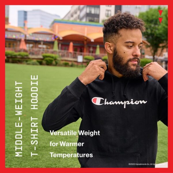 Champion Men's Hoodie, Midweight T-Shirt Hoodie, Soft and Comfortable T-Shirt Hoodie for Men - Image 6