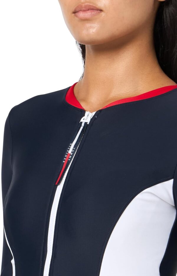 Tommy Hilfiger Women's Full Coverage Long Sleeve One Piece - Image 3