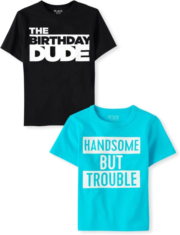 The Children's Place Baby Boys' and Toddler Assorted Everday Short Sleeve Graphic T-Shirts,multipacks