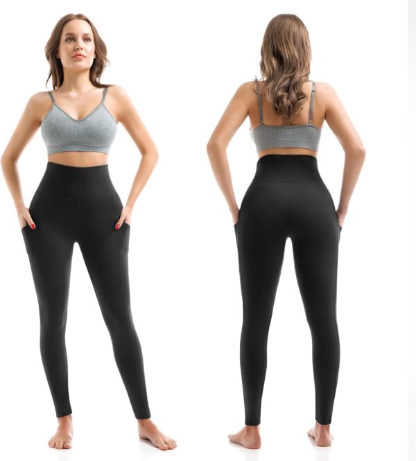 SINOPHANT High Waisted Leggings with Pockets Women, Buttery Soft Elastic Tummy Control Stretchy - Image 2