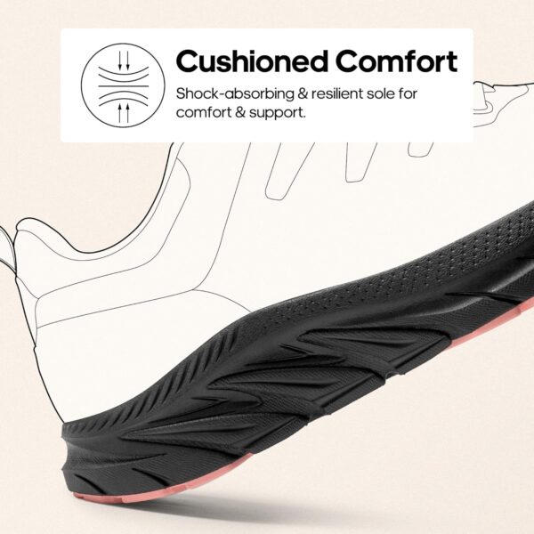 NORTIV 8 Women's Lightweight Hiking Shoes Chunky Tennis Comfortable Non-Slip Trekking Trails Shoes Outdoor Platform Walking Sneakers Horizon - Image 3
