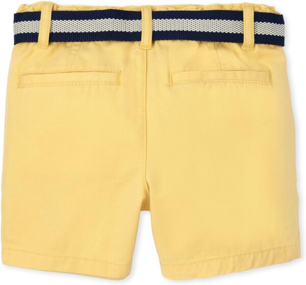 The Children's Place Baby Boys' and Toddler Twill Belted Chino Short - Image 3