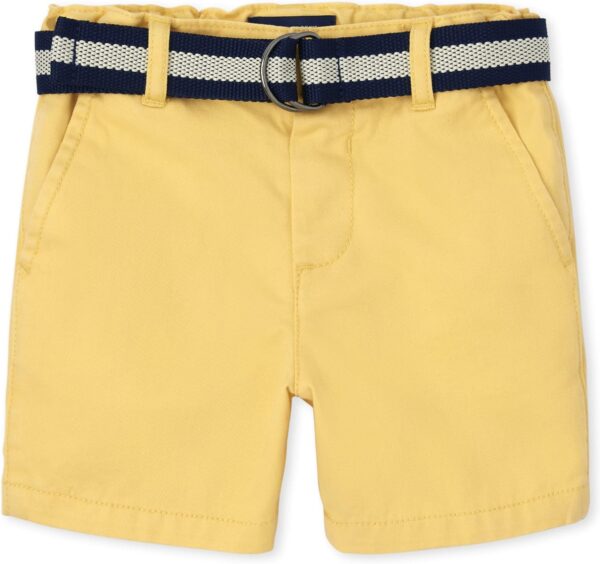 The Children's Place Baby Boys' and Toddler Twill Belted Chino Short