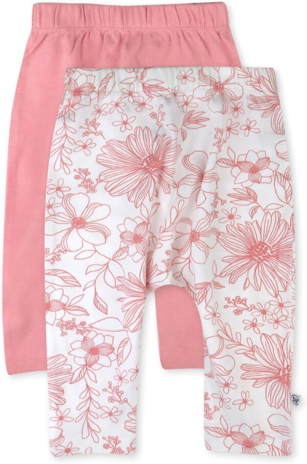 HonestBaby Multipack Harem Pants Roomy Fit Pull on Bottoms 100% Organic Cotton for Infant Baby Boys, Girls, Unisex