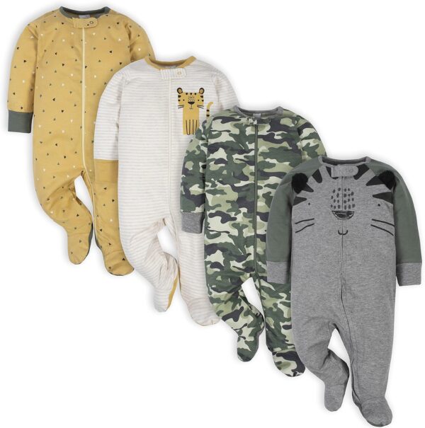 Gerber Baby Boys 4 Pack Sleep 'N Play Footie