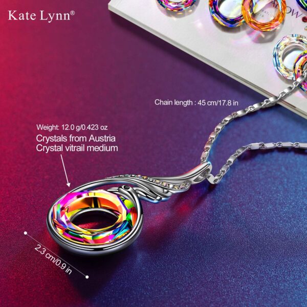 Kate Lynn "Rise From the Ashes Phoenix Necklace Made with Crystals from Austria, 18"+2" Necklace, Packaged with Jewelry Box, Birthday Gift for Women, Symbol of Luck and Renewal - Image 2