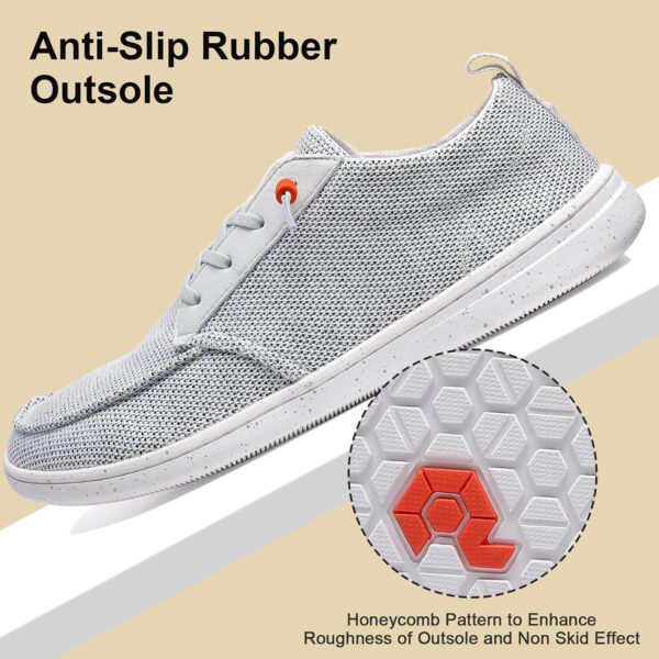 Men's Barefoot Wide Toe Box Shoes - Minimalist Barefoot Shoes with Zero Drop Sole Extra Wide Slip on Walking Shoes for Men - Image 7