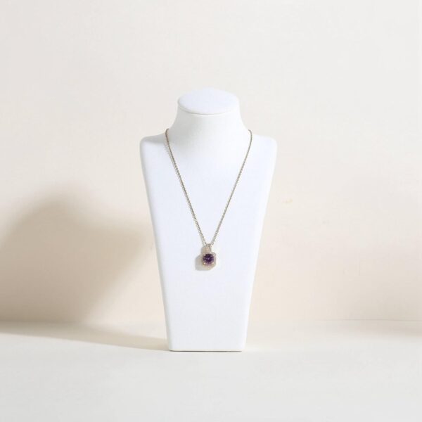 GemeShou White necklace storage organizer for sale, Velvet necklace holder stand, jewelry bust display stands, Jewelry Mannequin for Countertop, Showcase【White-Small height 7.68 inch】 - Image 9