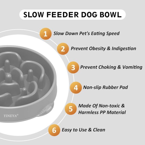 4 Cups Slow Feeder Dog Bowls Large Breed, Anti-Choking Pet Supplies, Maze Dog Food Bowl, Puzzle Feeder That Slow Down Eating 2PCS - Image 2