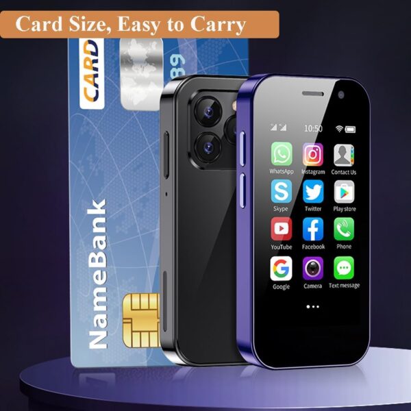 Mini 4G Smartphone Unlocked, 3.0 Inch Dual Sim Quad Core Mini Phone Premium Child Phone Small Smartphone Student Pocket Cellphone, 3+32GB (Black) - Image 6