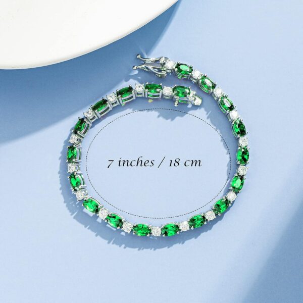 FANCIME Birthstone Bracelets Sterling Silver Tennis Bracelets Charm Fine Jewelry Birthday Gifts for Women Mom 7" - Image 4
