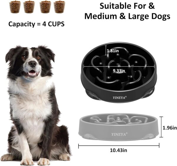 4 Cups Slow Feeder Dog Bowls Large Breed, Anti-Choking Pet Supplies, Maze Dog Food Bowl, Puzzle Feeder That Slow Down Eating 2PCS - Image 5