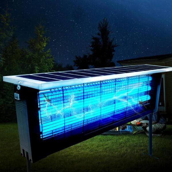 Large Solar Bug Zapper with High Powered for 4000 sq.ft, Portable Outdoor Mosquito Zapper, Rechargeable Electric Fly Zapper for Patio Garden Backyard RV Camping Pond Pest Control