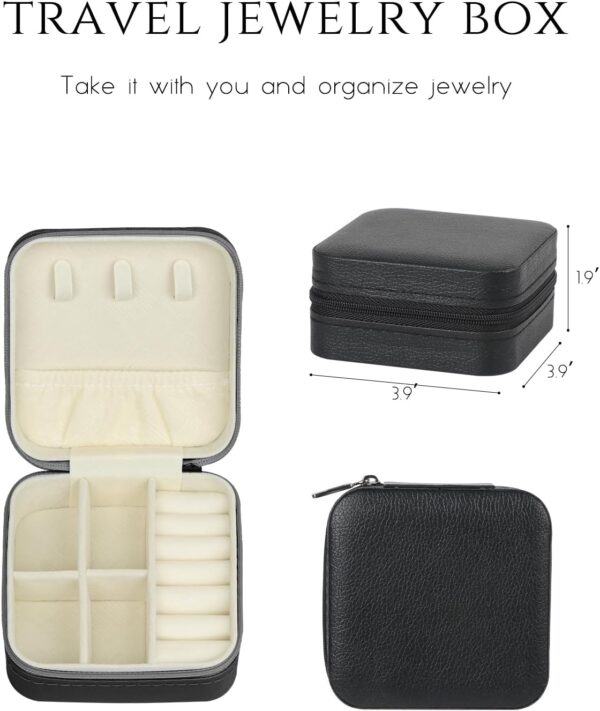 Travel Jewelry Case, Travel Jewelry Box, Mini Jewelry Travel Case, Jewelry Organizer Case, Portable Small Jewelry Organizer Storage Boxes - Best Gift for Women Girls. - Image 5