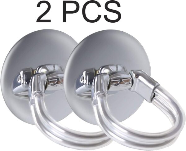 Two Set Air Vent Cell Phone Ring Holder Stand, Universal Ring Phone Holder for Car, Finger Grip Phone Holder for iPhone and Cellphones (Round -Silver) - Image 2