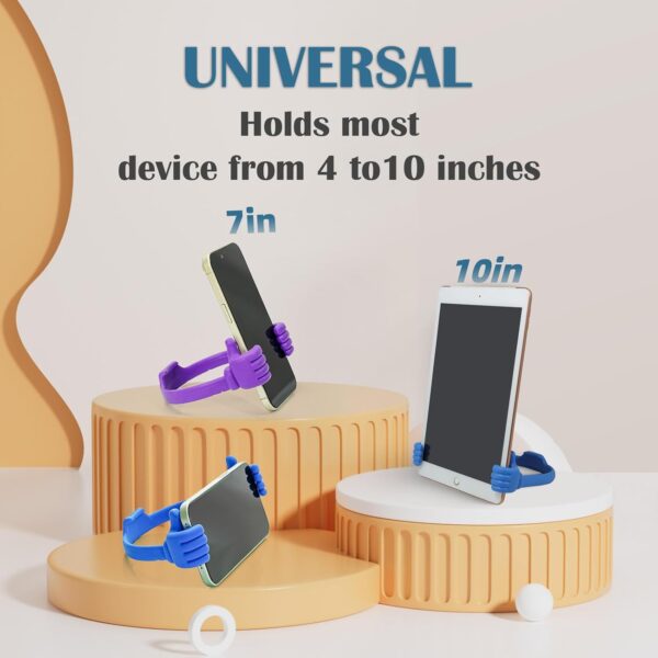 Honsky Thumbs-up Cell Phone Stand Holder, Tablet Stand Cradle for Desk Desktop Smartphone Cellphone Mobile Phone Tablets – Universal Adjustable Flexible,Yellow - Image 3
