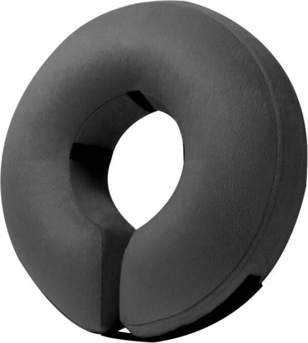 BENCMATE Protective Inflatable Collar for Dogs and Cats - Soft Pet Recovery Collar Does Not Block Vision (XLarge, Dark Grey)