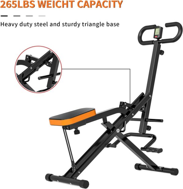 Magnetic Rowing Machine for Home Adjustable 8-Speed Booster Burn Fat & Sculpt Muscles Supports Up to 265 LBS Phone/Tablet-Ready Design - Image 5