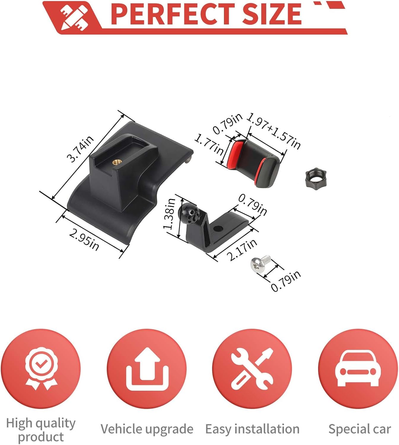 Dashboard Cellphone Mount Mobile Phone Holder Phone Holder for Car Dashboard Interior Accessories Fit for Chevrolet Silverado/GMC/Sierra 2014-2018 - Image 3