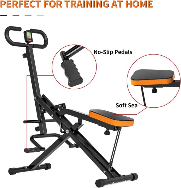 Magnetic Rowing Machine for Home Adjustable 8-Speed Booster Burn Fat & Sculpt Muscles Supports Up to 265 LBS Phone/Tablet-Ready Design - Image 6
