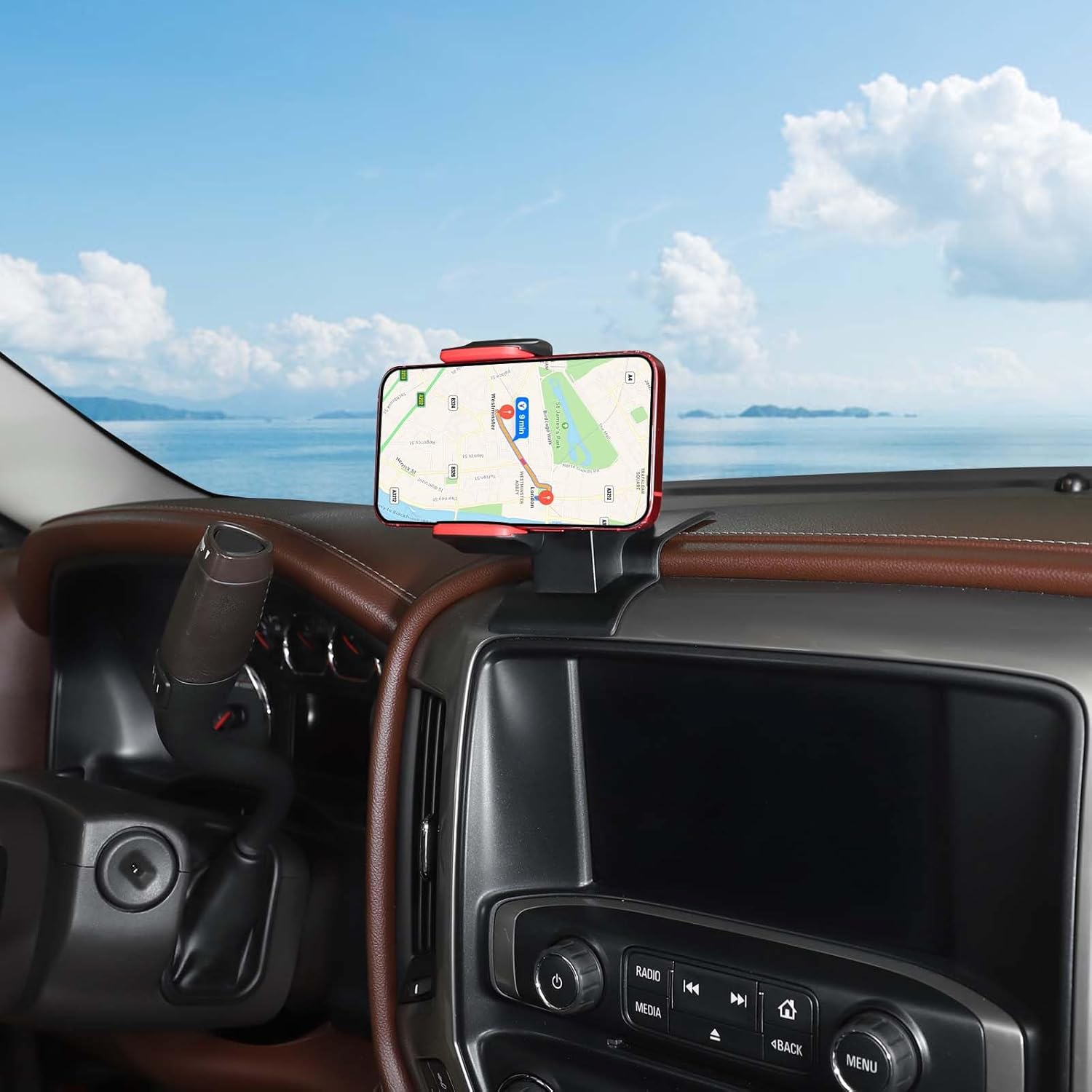 Dashboard Cellphone Mount Mobile Phone Holder Phone Holder for Car Dashboard Interior Accessories Fit for Chevrolet Silverado/GMC/Sierra 2014-2018 - Image 7