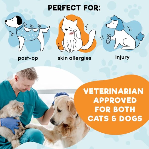 BENCMATE Protective Inflatable Collar for Dogs and Cats - Soft Pet Recovery Collar Does Not Block Vision (XLarge, Dark Grey) - Image 5