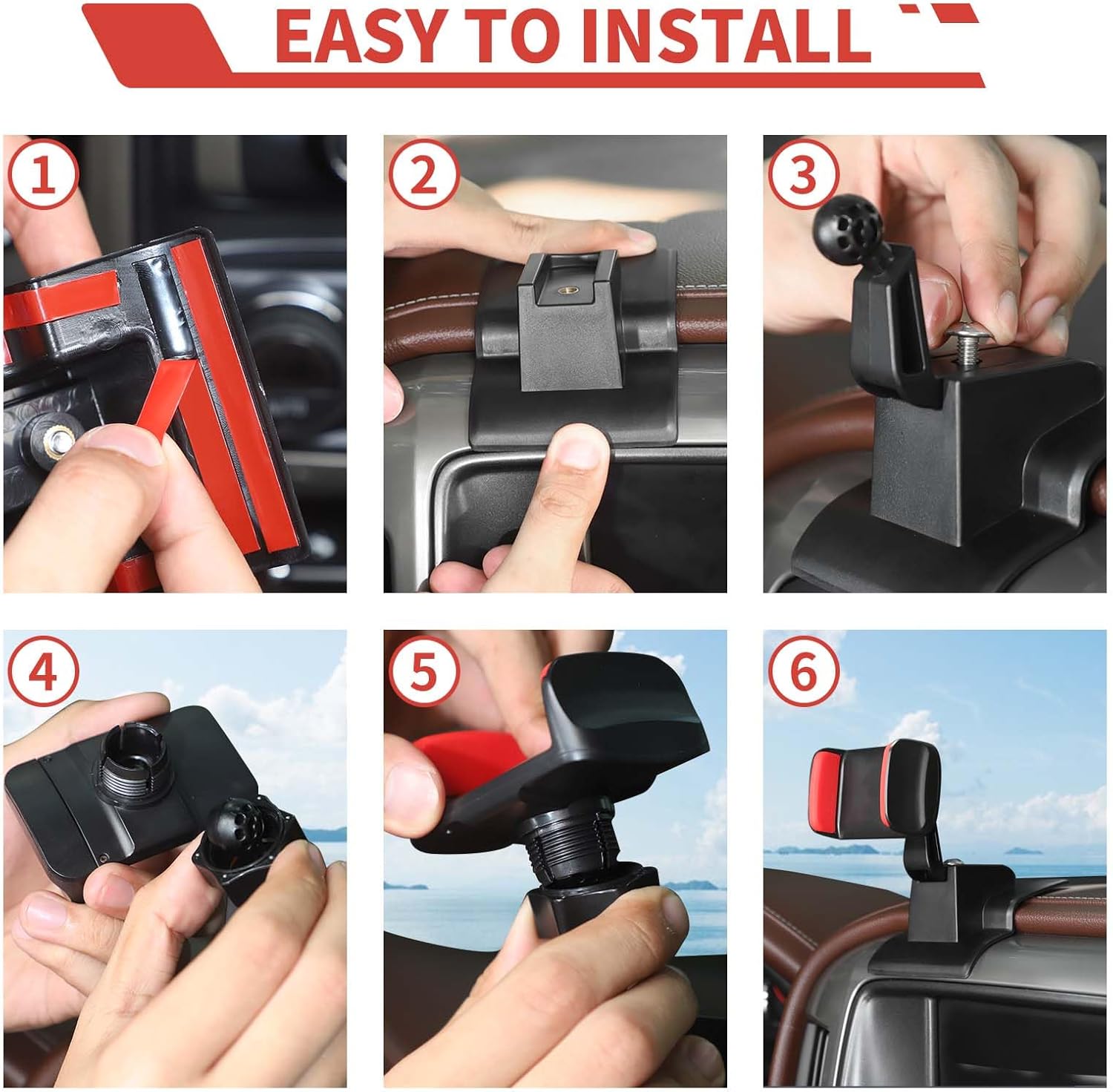 Dashboard Cellphone Mount Mobile Phone Holder Phone Holder for Car Dashboard Interior Accessories Fit for Chevrolet Silverado/GMC/Sierra 2014-2018 - Image 6